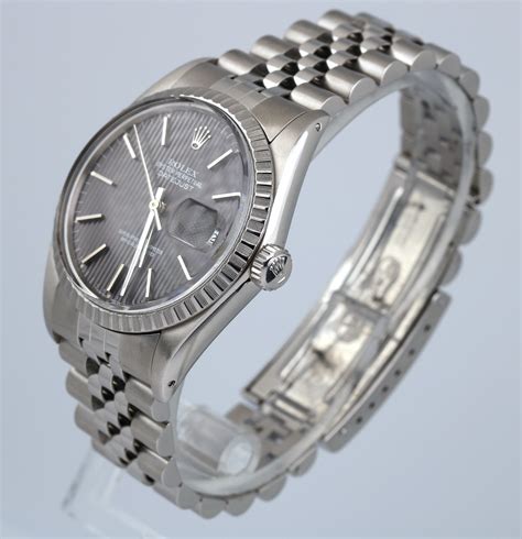 rolex dayjust leather|Rolex Datejust 36mm jubilee band.